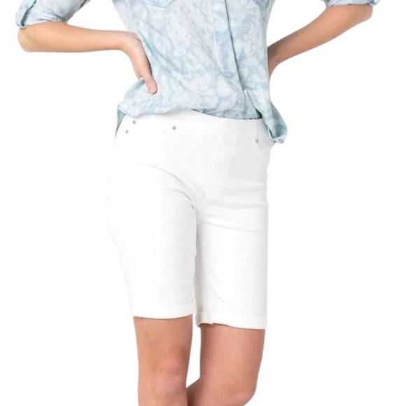 Liverpool Pants - Liverpool Los Angeles "Chloe" Pull-on Bermuda Shorts - White Size 0/25